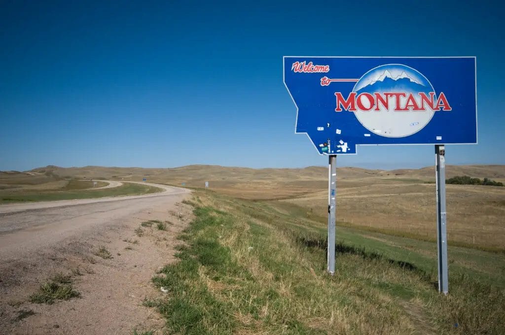 Montana Welcome Sign