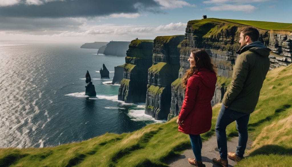 Couples holding hands exploring Ireland's romantic places