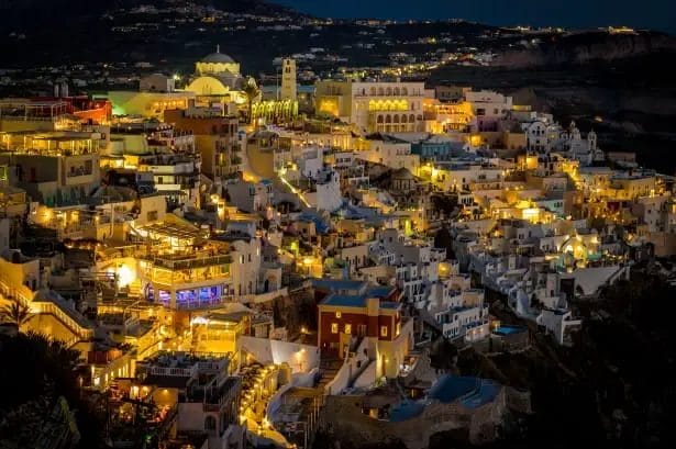 Greece Landscape at Night